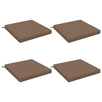 vidaXL 4-delade Sittdynor SOEST 4 st 100% Polyester Taupe