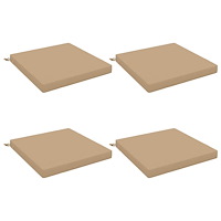 vidaXL 4-delade Sittdynor SOEST 4 st 100% Polyester Sand