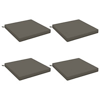 vidaXL 4-delade Sittdynor SOEST 4 st 100% Polyester Grå 80 x 80 x 7 cm