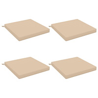 vidaXL 4-delade Sittdynor SOEST 4 st 100% Polyester Gräddvit