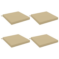 vidaXL 4-delade Sittdynor SOEST 4 st 100% Polyester Beige