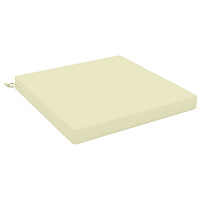 vidaXL 1-delad Sittdyna SOEST 100% Polyester Gräddvit 80 x 80 x 7 cm