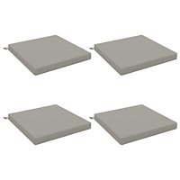 vidaXL 4-delade Sittdynor SOEST 4 st 100% Polyester Grå 80 x 80 x 7 cm