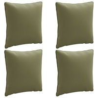 vidaXL 4-delad ryggkudde PUTTEN 4 st 100% Polyester Olivgrön