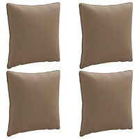 vidaXL 4-delad ryggkudde PUTTEN 4 st 100% Polyester Taupe