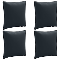 vidaXL 4-delad ryggkudde PUTTEN 4 st 100% Polyester Mörkblå
