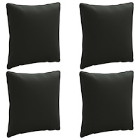 vidaXL 4-delad ryggkudde PUTTEN 4 st 100% Polyester Svart