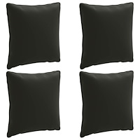 vidaXL 4-delad ryggkudde PUTTEN 4 st 100% Polyester Svart