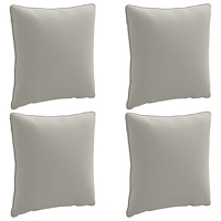 vidaXL 4-delad ryggkudde PUTTEN 4 st 100% Polyester Grå