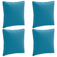 vidaXL 4-delad ryggkudde PUTTEN 4 st 100% Polyester Ljusblå