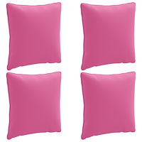 vidaXL 4-delad ryggkudde PUTTEN 4 st 100% Polyester Rosa