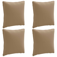 vidaXL 4-delad ryggkudde PUTTEN 4 st 100% Polyester Taupe