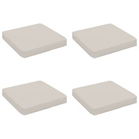 vidaXL 4-delade Sittdynor VUGHT 4 st 100% Polyester Vit