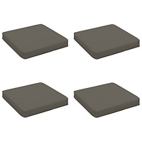 vidaXL 4-delade Sittdynor VUGHT 4 st 100% Polyester Grå