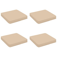 vidaXL 4-delade Sittdynor VUGHT 4 st 100% Polyester Gräddvit