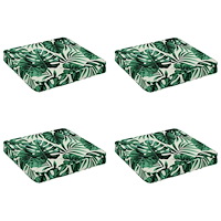 vidaXL 4-delade Sittdynor VUGHT 4 st 100% Polyester Bladmönster