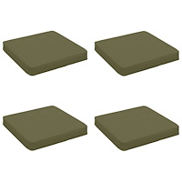 vidaXL 4-delade Sittdynor VUGHT 4 st 100% Polyester Olivgrön