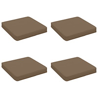 vidaXL 4-delade Sittdynor VUGHT 4 st 100% Polyester Taupe