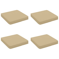 vidaXL 4-delade Sittdynor VUGHT 4 st 100% Polyester Beige