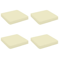 vidaXL 4-delade Sittdynor VUGHT 4 st 100% Polyester Gräddvit