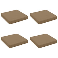 vidaXL 4-delade Sittdynor VUGHT 4 st 100% Polyester Taupe