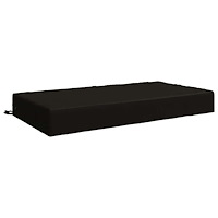 vidaXL Sittkudde SOEST 100% Polyester Svart 120 x 60 x 15 cm