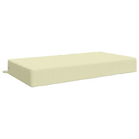 vidaXL Sittkudde SOEST 100% Polyester Gräddvit 120 x 60 x 15 cm