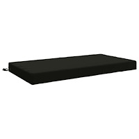 vidaXL Sittkudde SOEST 100% Polyester Svart 120 x 80 x 10 cm
