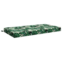 vidaXL Sittkudde SOEST 100% Polyester Bladmönster 120 x 80 x 10 cm