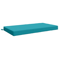 vidaXL Sittkudde SOEST 100% Polyester Turkos 120 x 80 x 10 cm