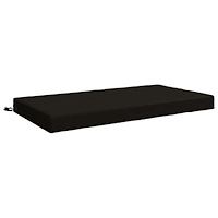 vidaXL Sittkudde SOEST 100% Polyester Svart 120 x 60 x 10 cm