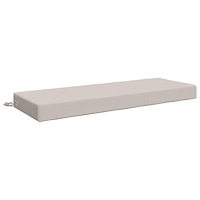 vidaXL Sittkudde SOEST 100% Polyester Vit 120 x 40 x 10 cm