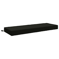 vidaXL Sittkudde SOEST 100% Polyester Svart 120 x 40 x 10 cm