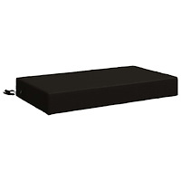 vidaXL Sittkudde SOEST 100% Polyester Svart 70 x 40 x 10 cm