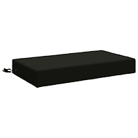 vidaXL Sittkudde SOEST 100% Polyester Svart 70 x 40 x 10 cm