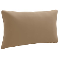 vidaXL 1-delad ryggkudde PUTTEN 100% Polyester Taupe 70 x 40 x 15 cm
