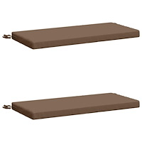 vidaXL 2-delade Bänk Kuddar SOEST 2 st 100% Polyester Taupe