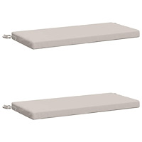 vidaXL 2-delade Bänk Kuddar SOEST 2 st 100% Polyester Vit