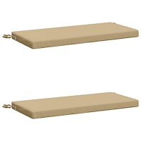 vidaXL 2-delade Bänk Kuddar SOEST 2 st 100% Polyester Beige