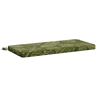 vidaXL Bänk kudde SOEST 100% Polyester Bladdesign 60 x 40 x 5 cm