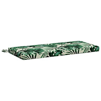 vidaXL Bänk kudde SOEST 100% Polyester Bladmönster 60 x 40 x 5 cm