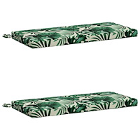vidaXL 2-delade Bänk Kuddar SOEST 2 st 100% Polyester Bladmönster