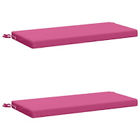 vidaXL 2-delade Bänk Kuddar SOEST 2 st 100% Polyester Rosa