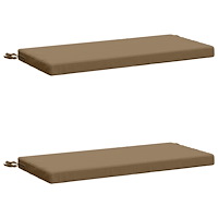 vidaXL 2-delade Bänk Kuddar SOEST 2 st 100% Polyester Taupe
