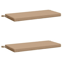 vidaXL 2-delade Bänk Kuddar SOEST 2 st 100% Polyester Sand