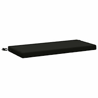 vidaXL Bänk kudde SOEST 100% Polyester Svart 80 x 40 x 5 cm