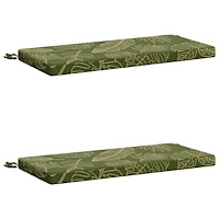 vidaXL 2-delade Bänk Kuddar SOEST 2 st 100% Polyester Bladdesign