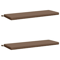 vidaXL 2-delade Bänk Kuddar SOEST 2 st 100% Polyester Taupe