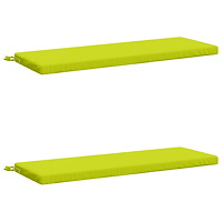 vidaXL 2-delade Bänk Kuddar SOEST 2 st 100% Polyester Klart grön.