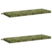 vidaXL 2-delade Bänk Kuddar SOEST 2 st 100% Polyester Bladdesign